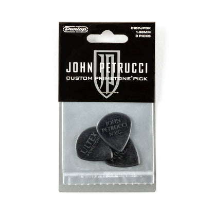 Jim Dunlop DUNLOP JOHN PETRUCCI PRIMETONE 1.38mm JAZZ III BLACK GUITAR PICK PLAYER'S PACK 03-PACK - 518PJPBK