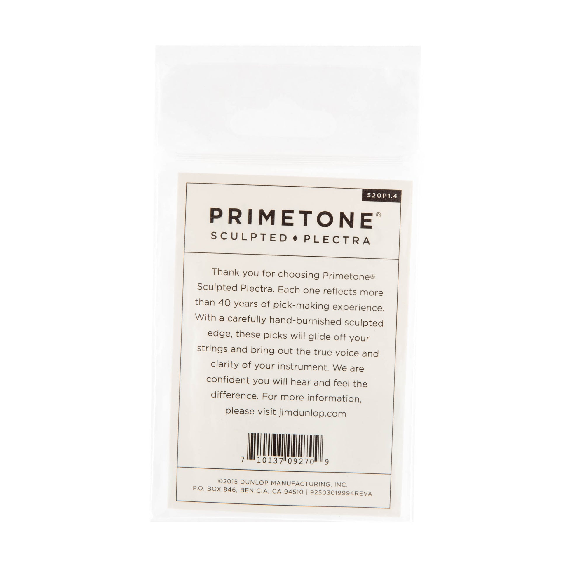 Jim Dunlop DUNLOP PRIMETONE 1.4mm JAZZ III XL GRIP PICK GUITAR PICK PLAYER'S PACK 03-PACK - 520P140
