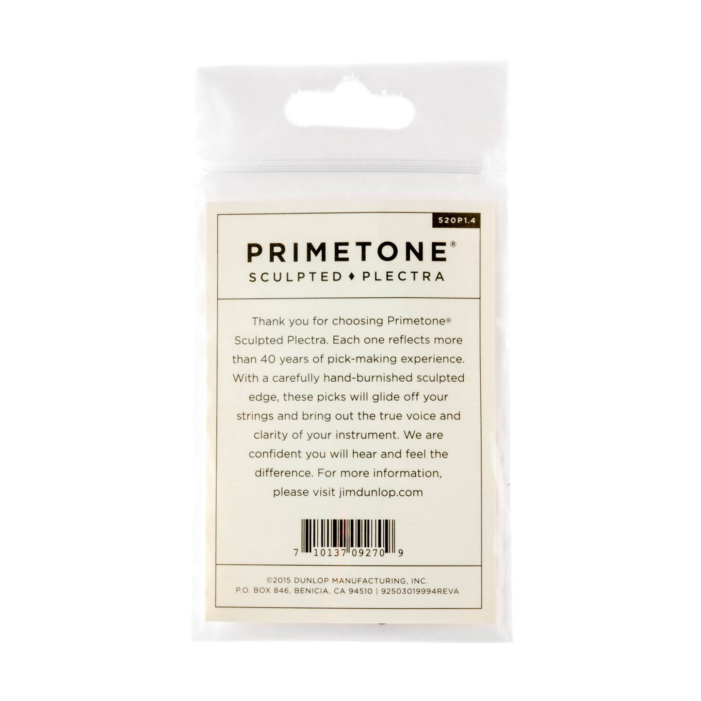Jim Dunlop DUNLOP PRIMETONE 1.4mm JAZZ III XL GRIP PICK GUITAR PICK PLAYER'S PACK 03-PACK - 520P140