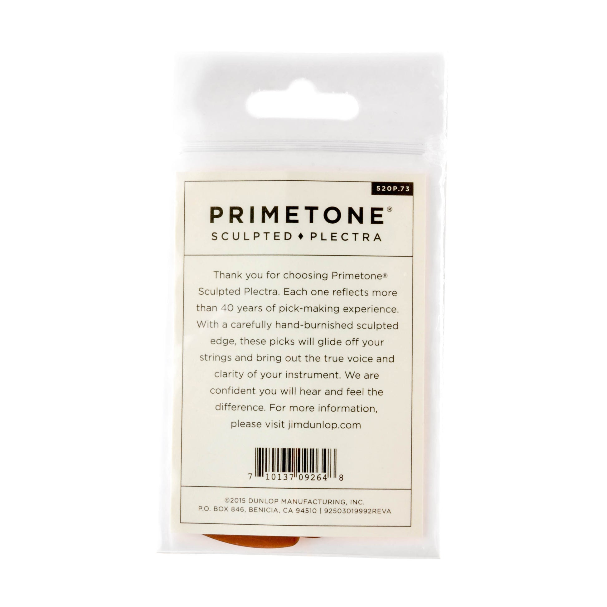 Jim Dunlop DUNLOP PRIMETONE .73mm JAZZ III XL GRIP PICK GUITAR PICK PLAYER'S PACK 03-PACK - 520P073