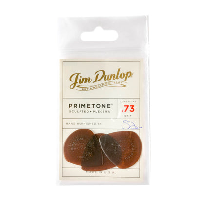 Jim Dunlop DUNLOP PRIMETONE .73mm JAZZ III XL GRIP PICK GUITAR PICK PLAYER'S PACK 03-PACK - 520P073
