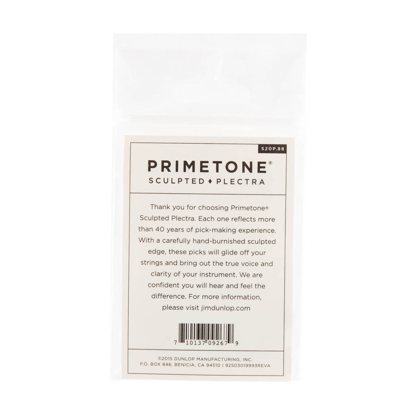 Jim Dunlop DUNLOP PRIMETONE .88mm JAZZ III XL GRIP PICK GUITAR PICK PLAYER'S PACK 03-PACK - 520P088