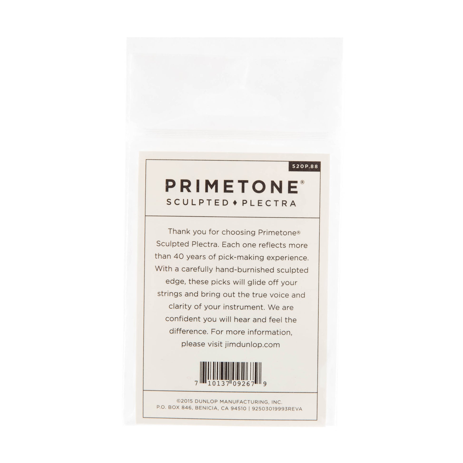 Jim Dunlop DUNLOP PRIMETONE .88mm JAZZ III XL GRIP PICK GUITAR PICK PLAYER'S PACK 03-PACK - 520P088