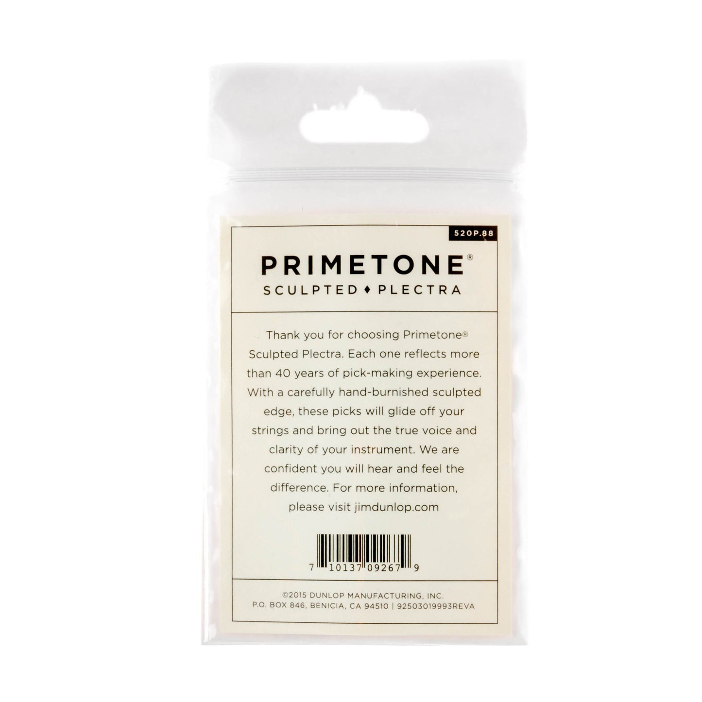 Jim Dunlop DUNLOP PRIMETONE .88mm JAZZ III XL GRIP PICK GUITAR PICK PLAYER'S PACK 03-PACK - 520P088
