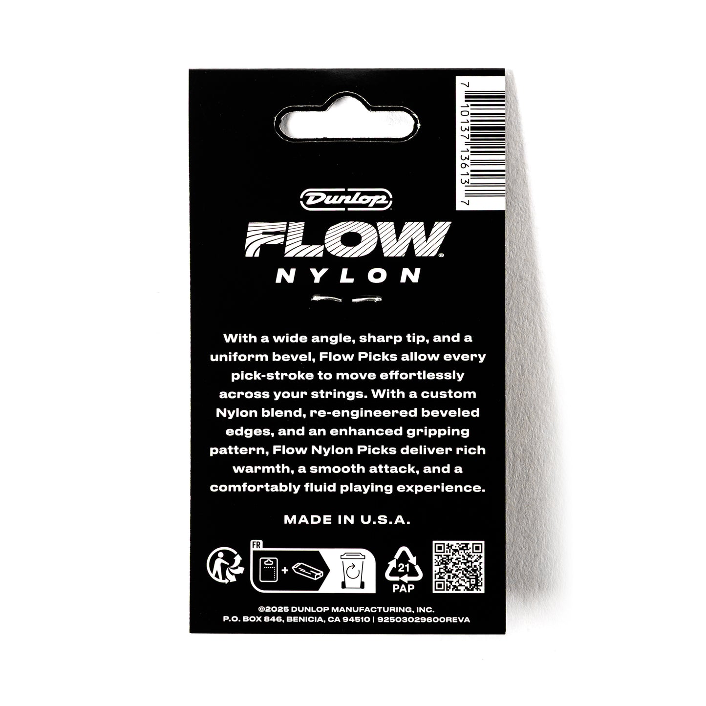 Jim Dunlop DUNLOP FLOW 1.0mm NYLON GUITAR PICK PLAYER'S PACK 12-PACK - 541P100