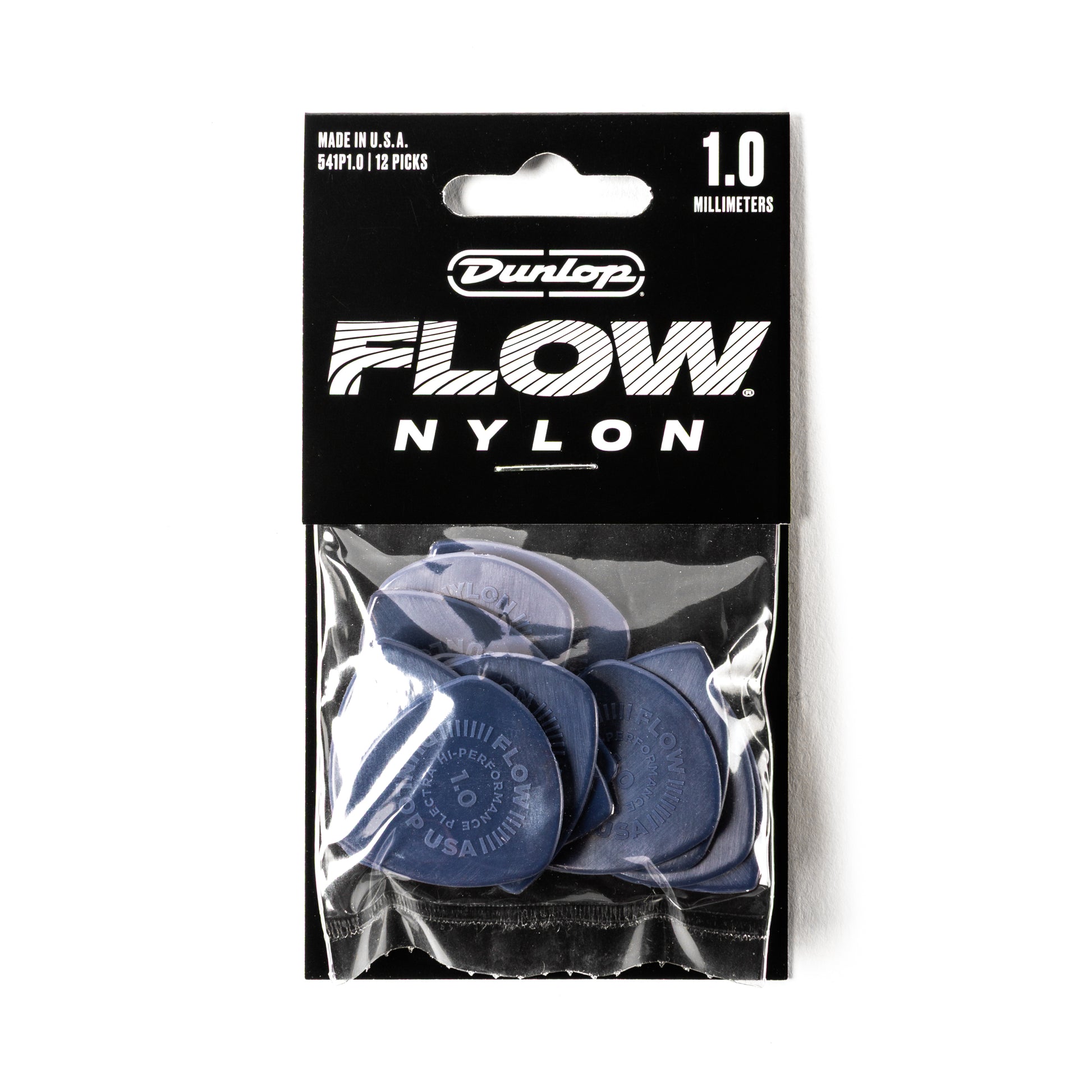 Jim Dunlop DUNLOP FLOW 1.0mm NYLON GUITAR PICK PLAYER'S PACK 12-PACK - 541P100