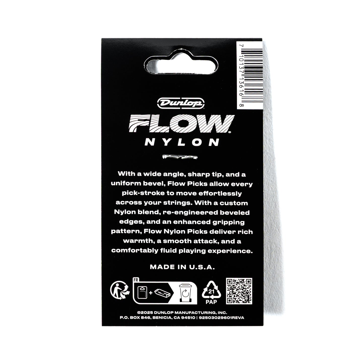 Jim Dunlop DUNLOP FLOW 1.14mm NYLON GUITAR PICK PLAYER'S PACK 12-PACK - 541P114