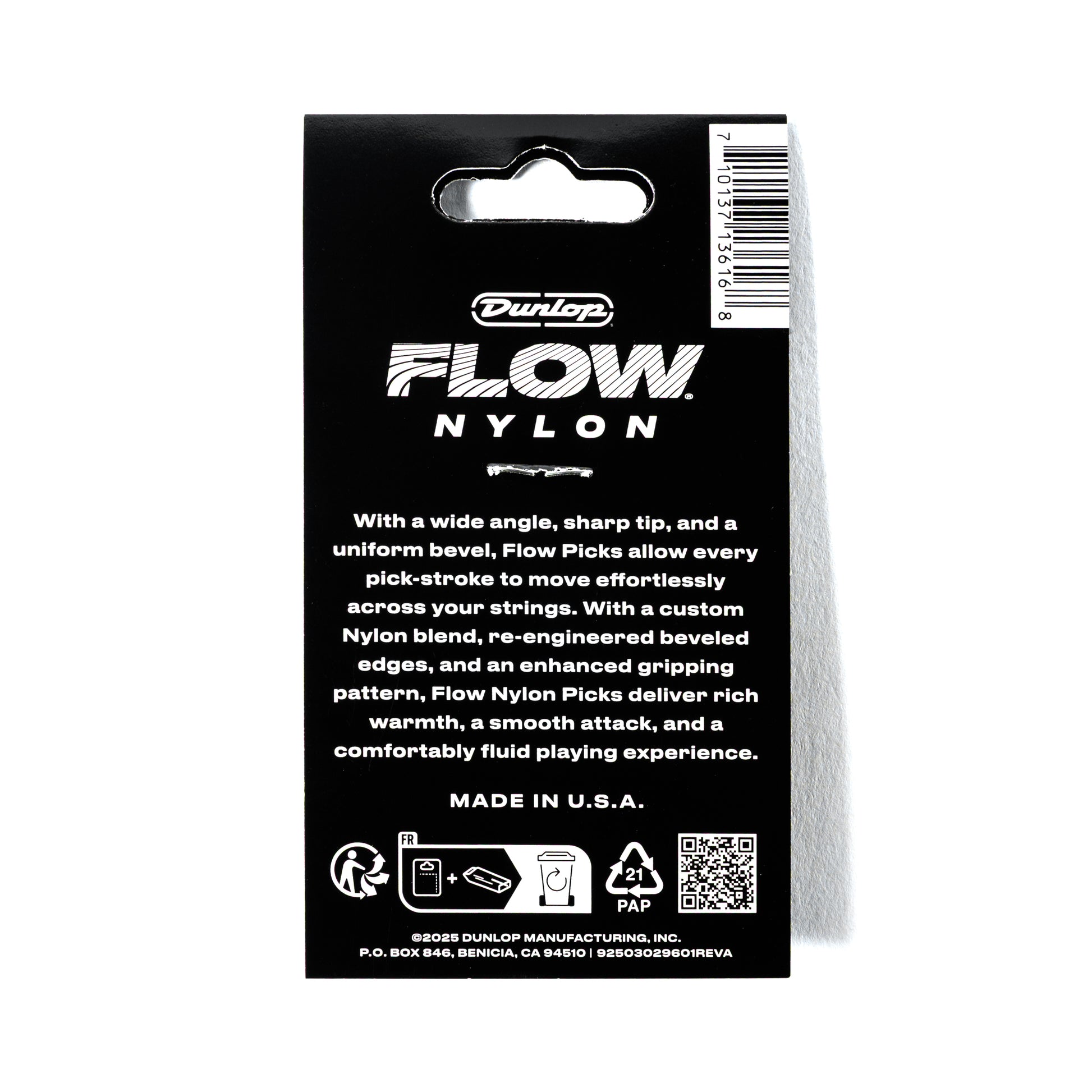 Jim Dunlop DUNLOP FLOW 1.14mm NYLON GUITAR PICK PLAYER'S PACK 12-PACK - 541P114