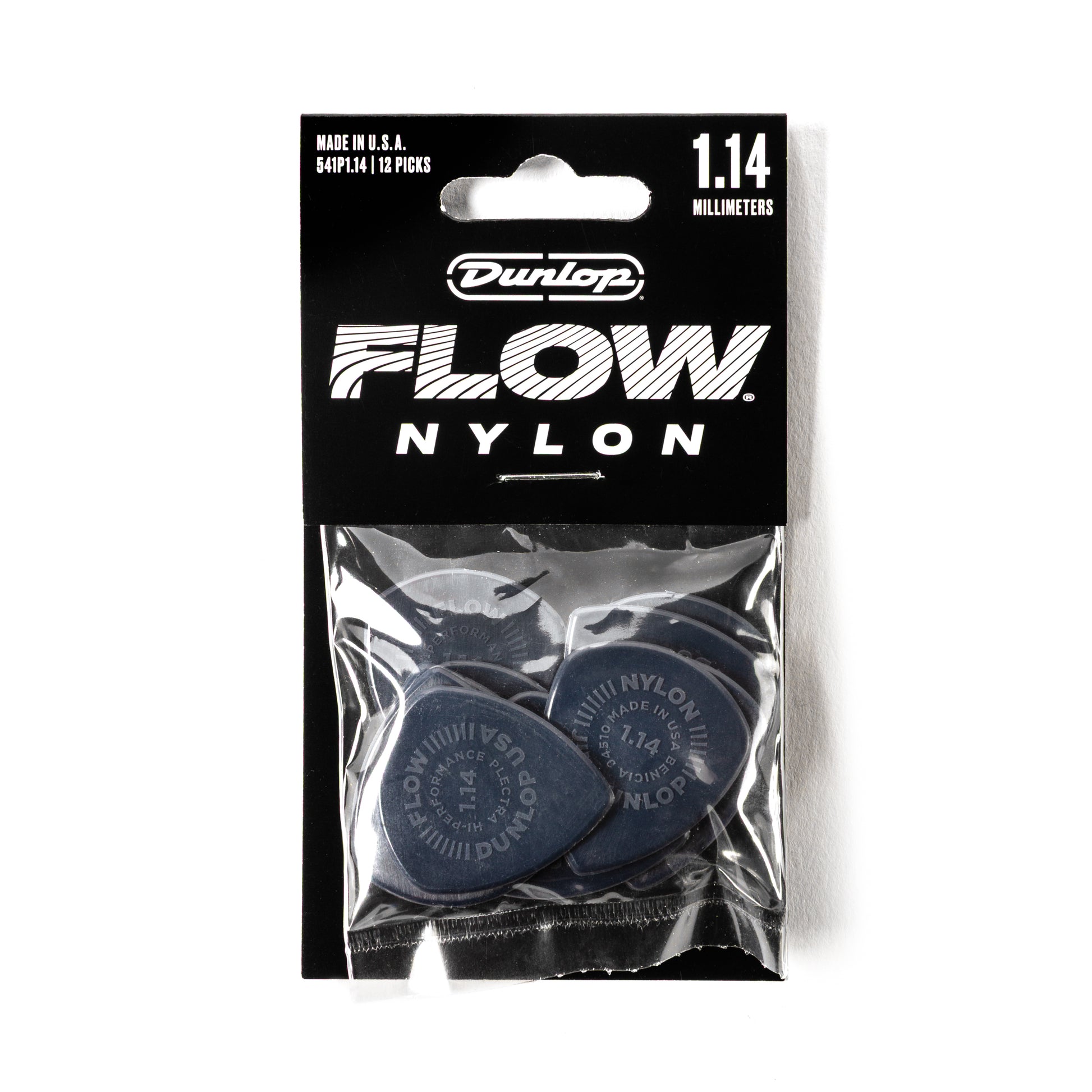 Jim Dunlop DUNLOP FLOW 1.14mm NYLON GUITAR PICK PLAYER'S PACK 12-PACK - 541P114