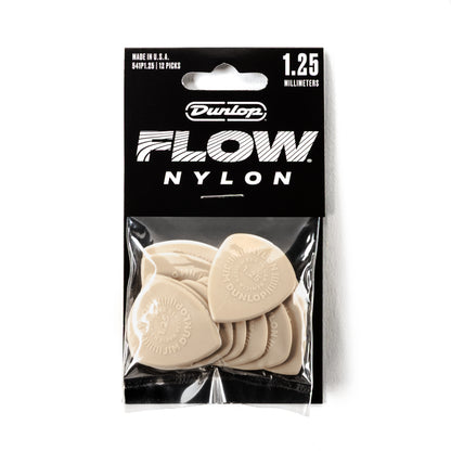 Jim Dunlop DUNLOP FLOW 1.25mm NYLON GUITAR PICK PLAYER'S PACK 12-PACK - 541P125