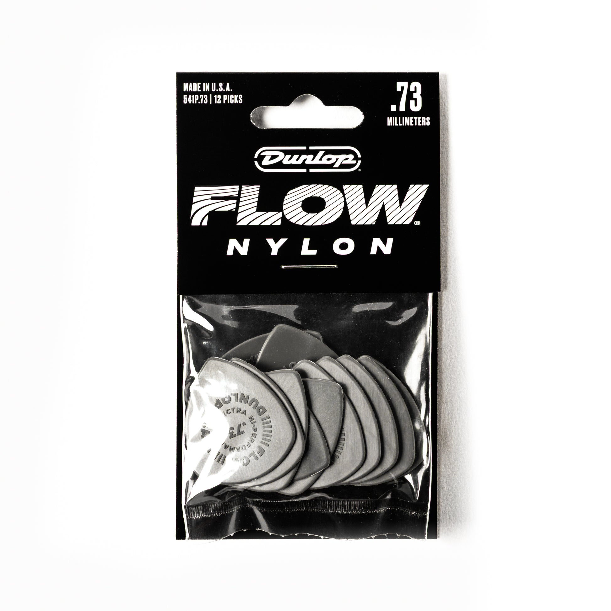 Jim Dunlop DUNLOP FLOW .73mm NYLON GUITAR PICK PLAYER'S PACK 12-PACK - 541P073