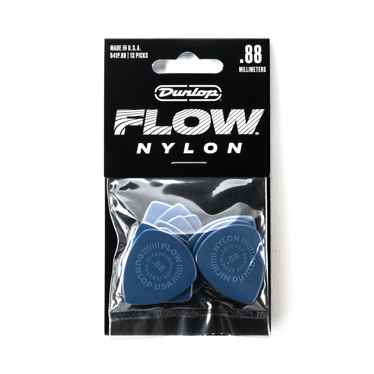 Jim Dunlop DUNLOP FLOW .88mm NYLON GUITAR PICK PLAYER'S PACK 12-PACK - 541P088