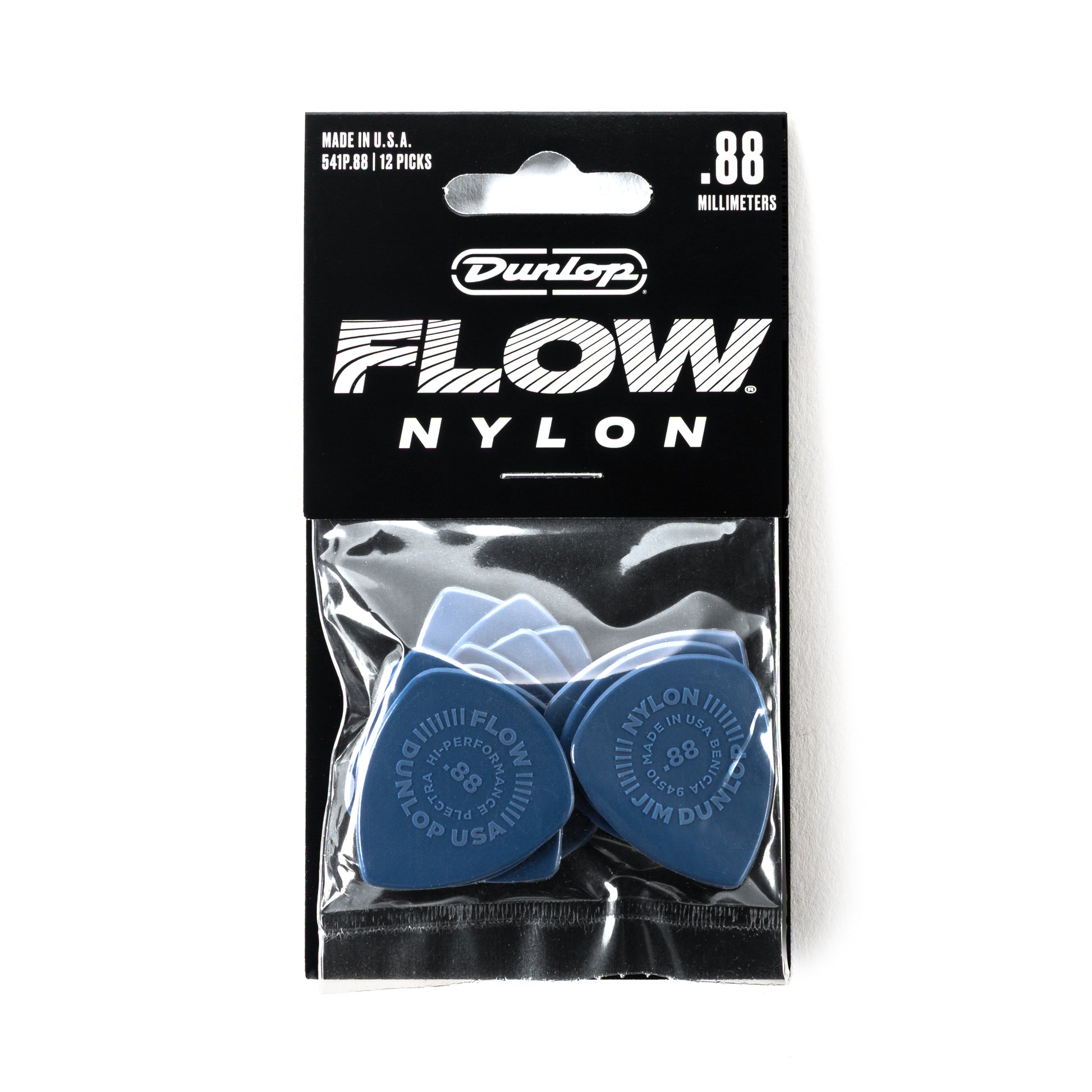 Jim Dunlop DUNLOP FLOW .88mm NYLON GUITAR PICK PLAYER'S PACK 12-PACK - 541P088