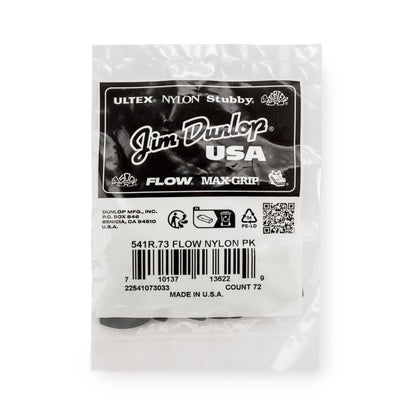 Jim Dunlop DUNLOP FLOW .73mm NYLON GUITAR PICK REFILL BAG 72-PACK - 541R073