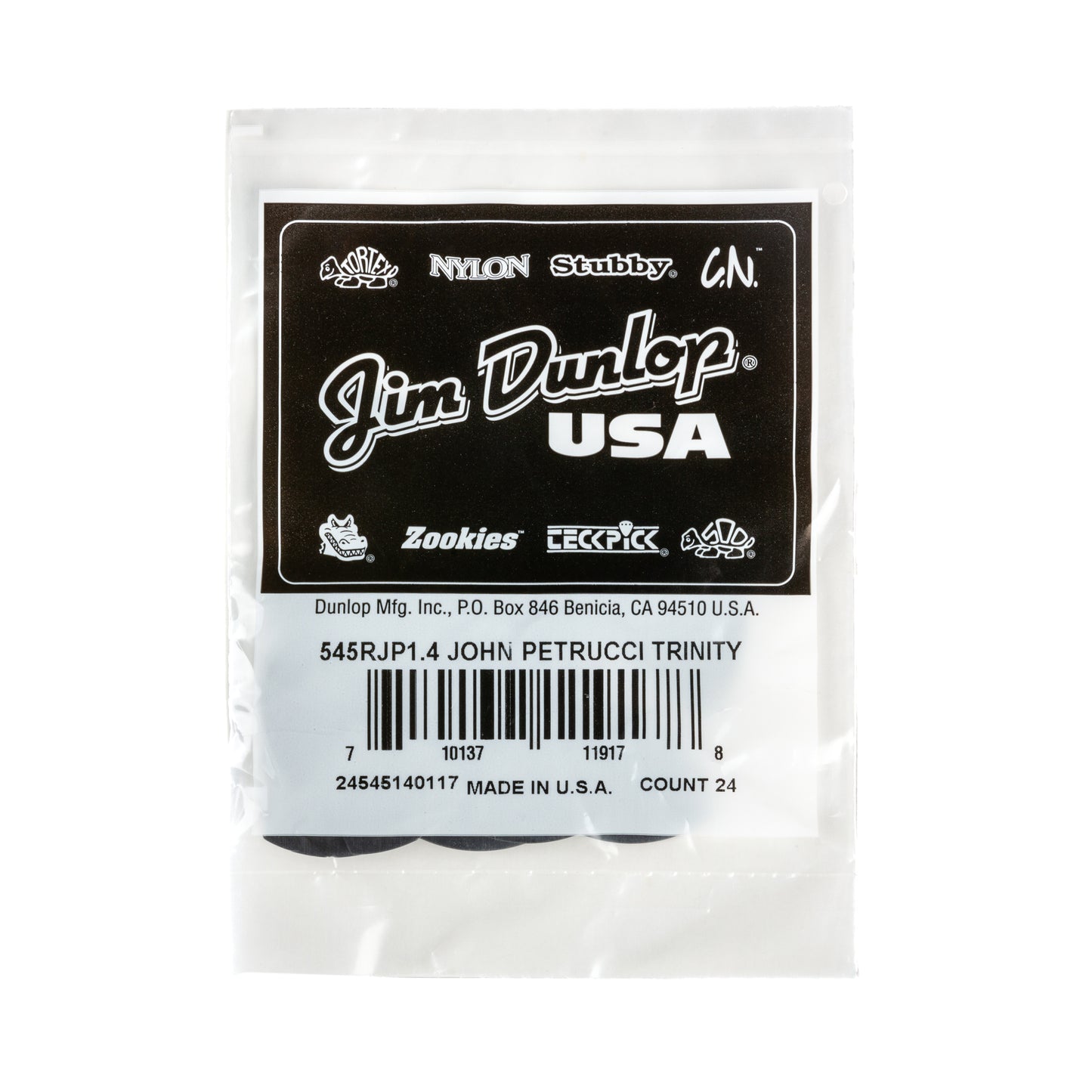 Jim Dunlop DUNLOP JOHN PETRUCCI TRINITY 1.4mm GUITAR PICK REFILL BAG 24-PACK - 545RJP140