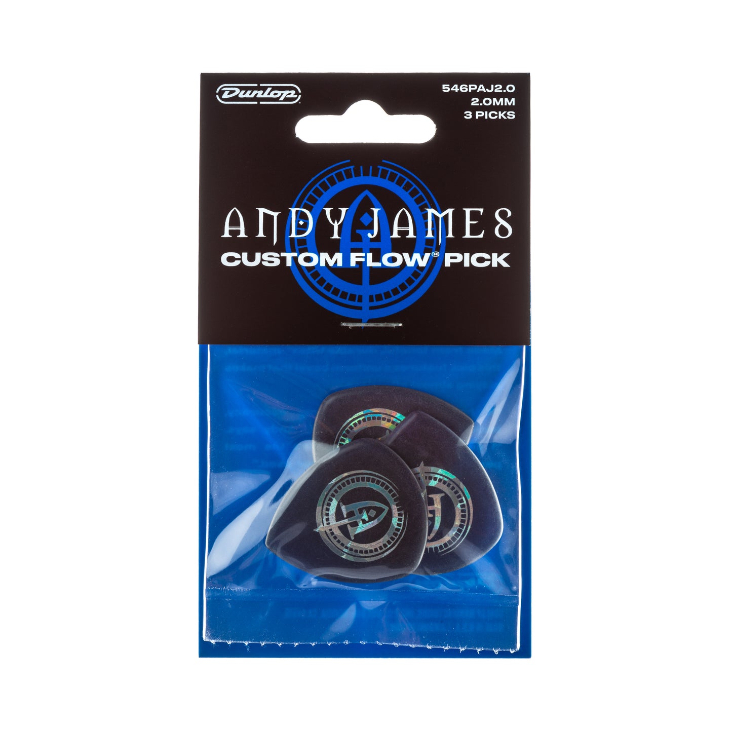 Jim Dunlop DUNLOP ANDY JAMES FLOW 2.0mm JUMBO PICK GUITAR PICK PLAYER'S PACK 03-Pack - 546PAJ200