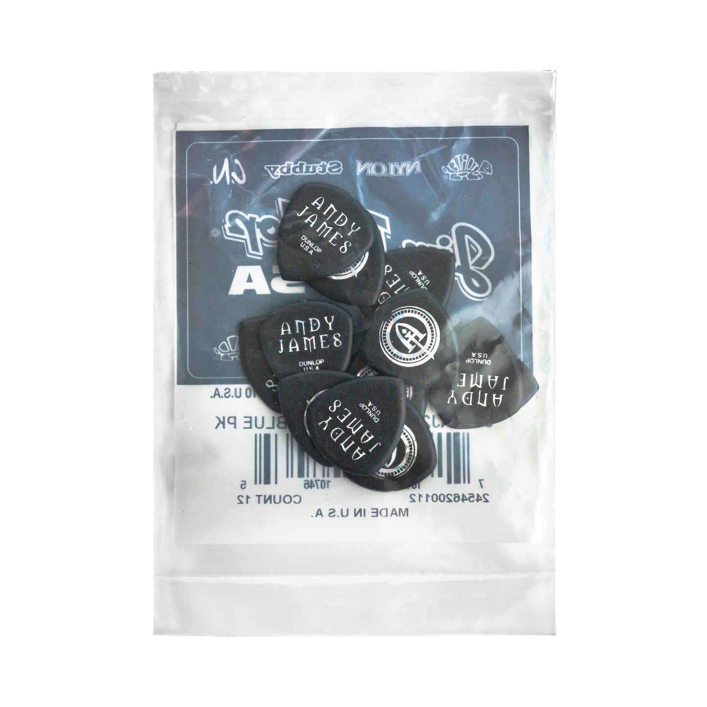 Jim Dunlop DUNLOP ANDY JAMES FLOW 2.0mm JUMBO PICK GUITAR PICK REFILL BAG 12-Pack - 546RAJ200
