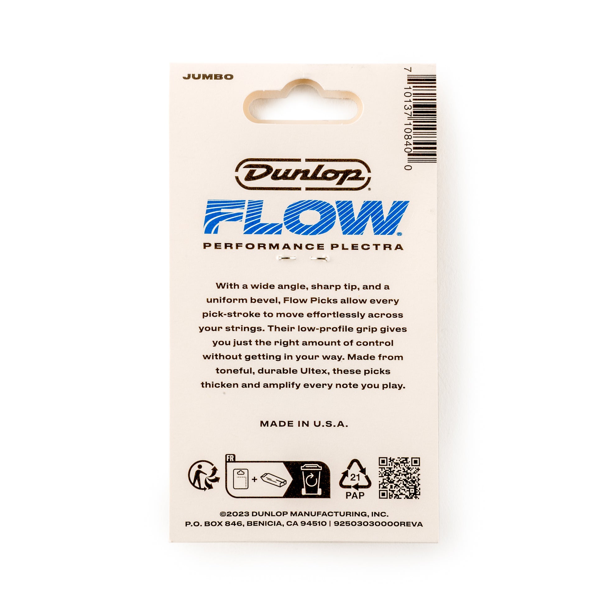Jim Dunlop DUNLOP FLOW 2.0mm JUMBO GRIP GUITAR PICK PLAYER'S PACK 03-PACK - 547P200
