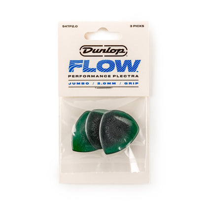 Jim Dunlop DUNLOP FLOW 2.0mm JUMBO GRIP GUITAR PICK PLAYER'S PACK 03-PACK - 547P200