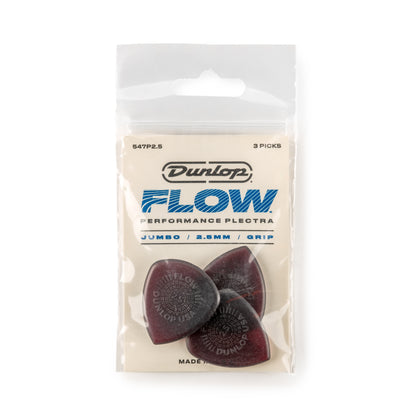 Jim Dunlop DUNLOP FLOW 2.5mm JUMBO GRIP GUITAR PICK PLAYER'S PACK 03-PACK - 547P250