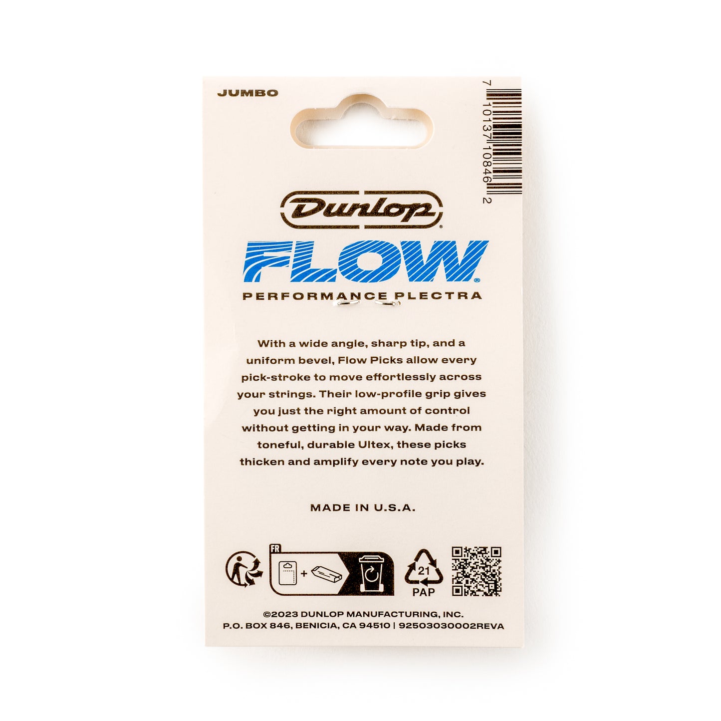 Jim Dunlop DUNLOP FLOW 3.0mm JUMBO GRIP GUITAR PICK PLAYER'S PACK 03-PACK - 547P300