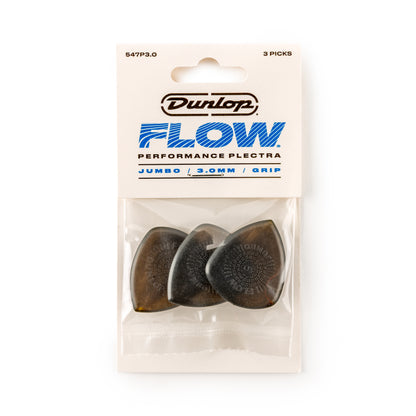 Jim Dunlop DUNLOP FLOW 3.0mm JUMBO GRIP GUITAR PICK PLAYER'S PACK 03-PACK - 547P300