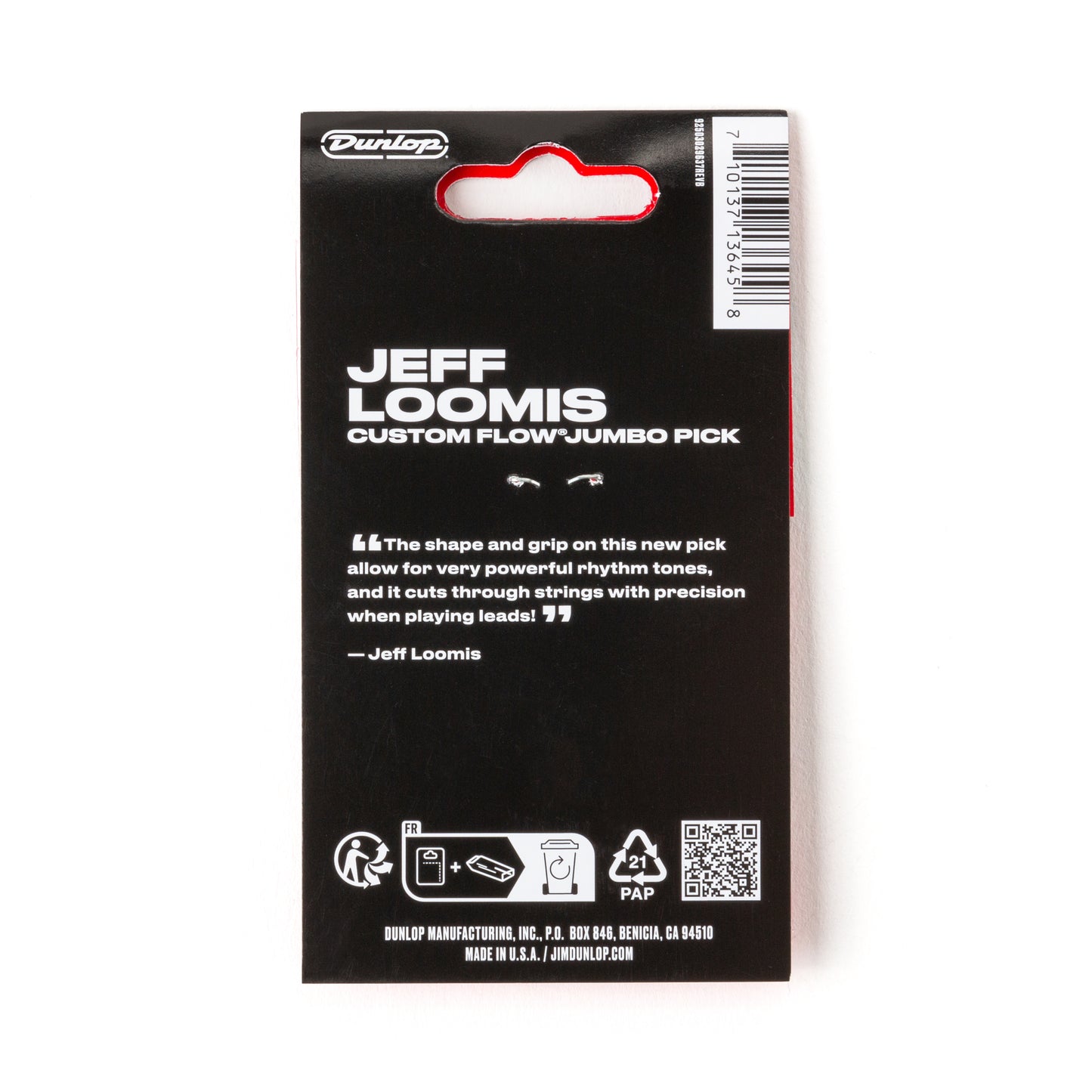 Jim Dunlop DUNLOP JEFF LOOMIS 2.0mm CUSTOM FLOW JUMBO GUITAR PICK PLAYER'S PACK 03-PACK - 547PJL