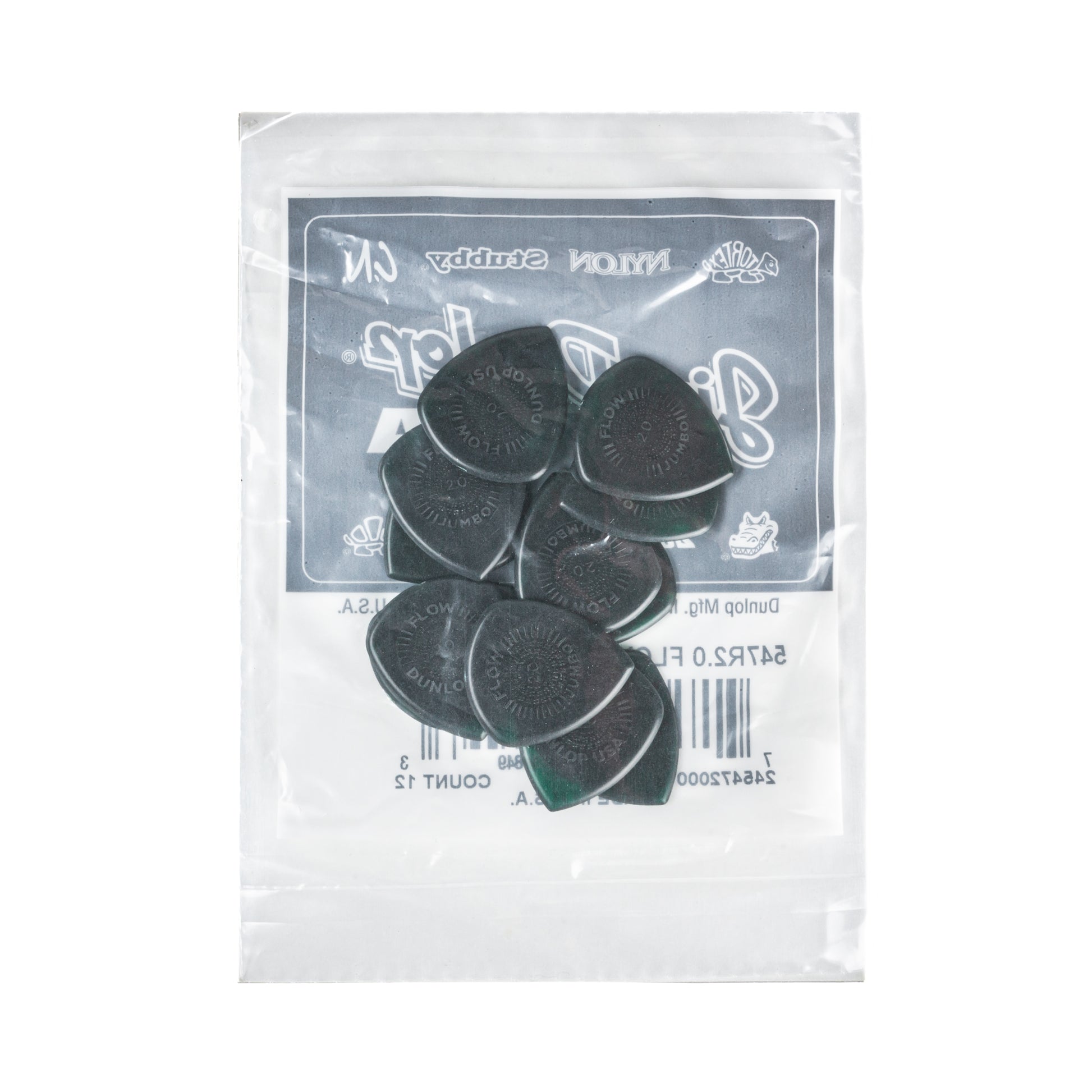 Jim Dunlop DUNLOP FLOW 2.0mm JUMBO GRIP GUITAR PICK PLAYER'S PACK 12-PACK - 547R200