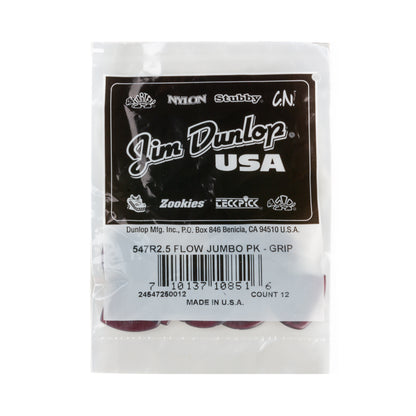 Jim Dunlop DUNLOP FLOW 2.5mm JUMBO GRIP GUITAR PICK PLAYER'S PACK 12-PACK - 547R250