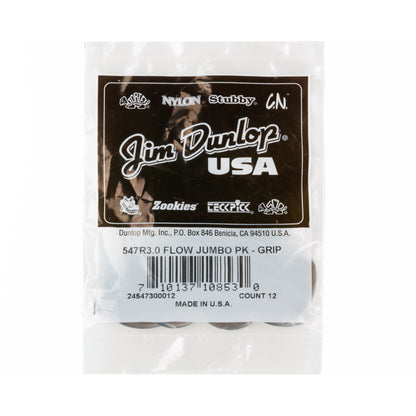 Jim Dunlop DUNLOP FLOW 3.0mm JUMBO GRIP GUITAR PICK PLAYER'S PACK 12-PACK - 547R300