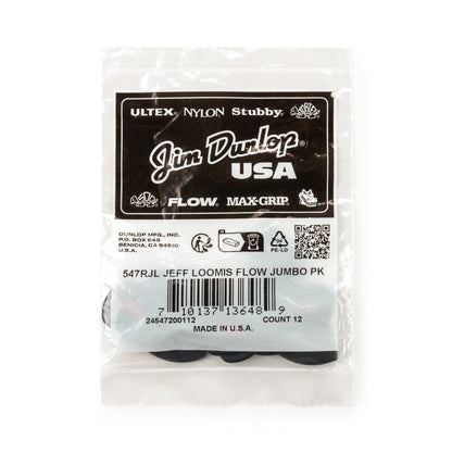 Jim Dunlop DUNLOP JEFF LOOMIS 2.0mm CUSTOM FLOW JUMBO GUITAR PICK REFILL BAG 12-PACK - 547RJL