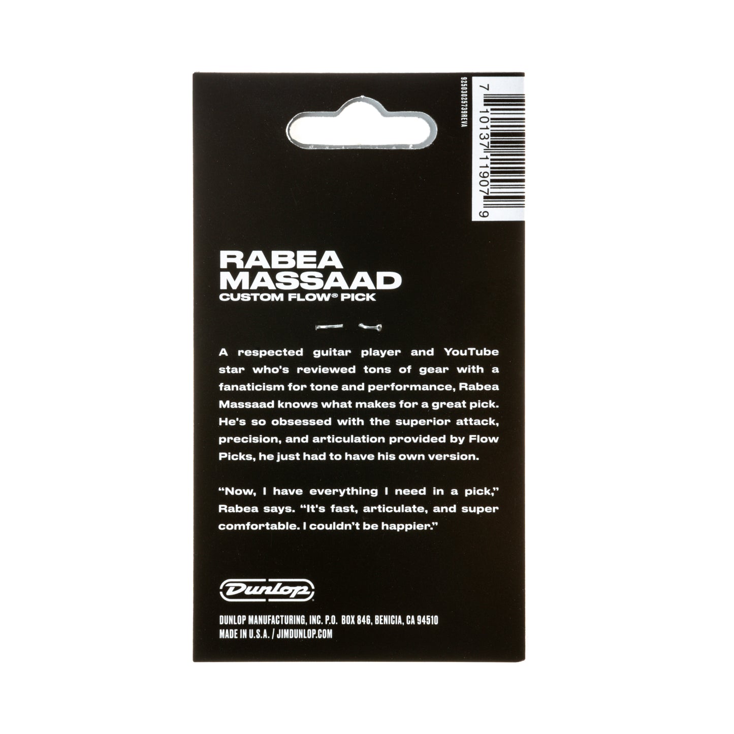 Jim Dunlop DUNLOP RABEA MASSAAD FLOW 1.0mm STANDARD GUITAR PICK PLAYER'S PACK 06-PACK - 548PRM100