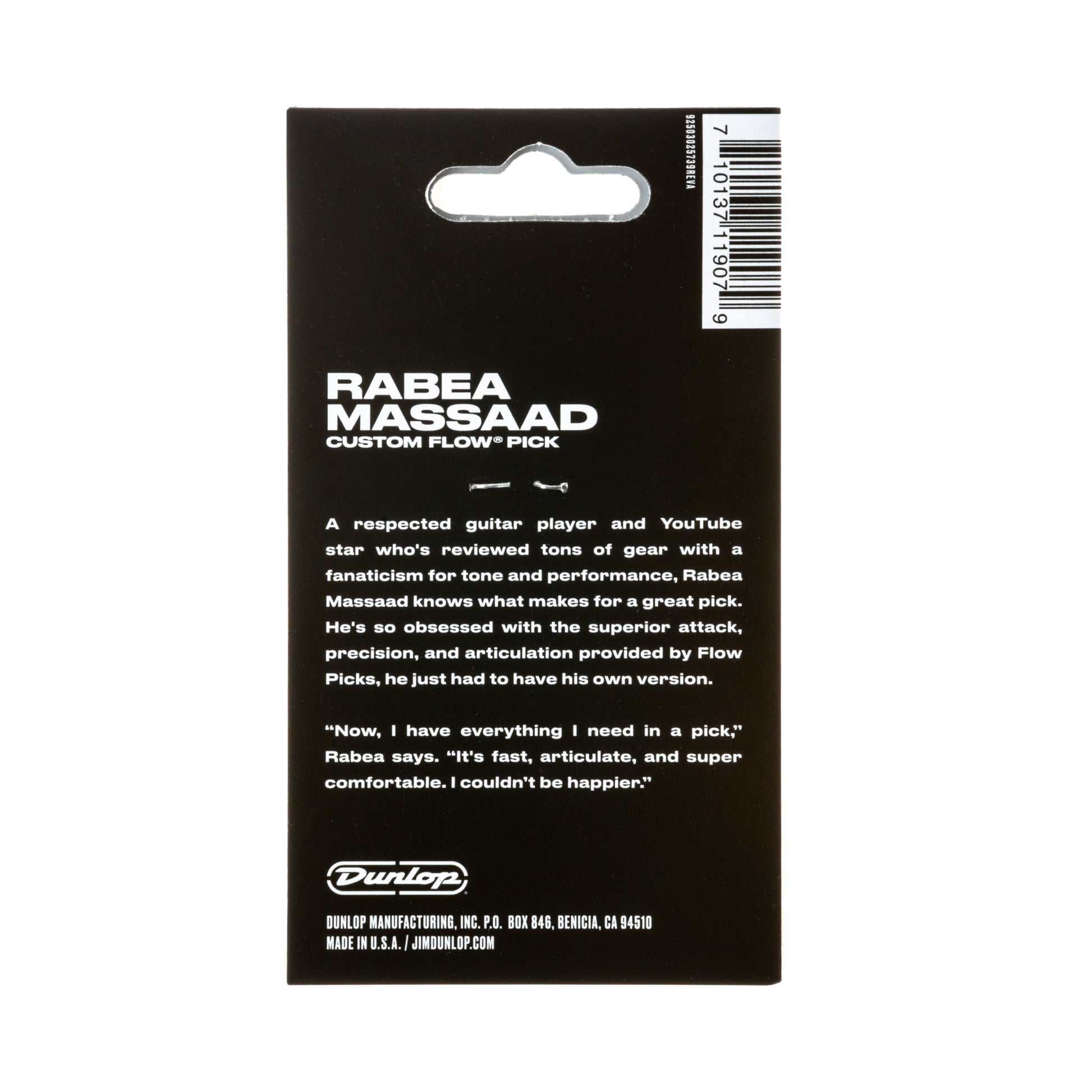 Jim Dunlop DUNLOP RABEA MASSAAD FLOW 1.0mm STANDARD GUITAR PICK PLAYER'S PACK 06-PACK - 548PRM100