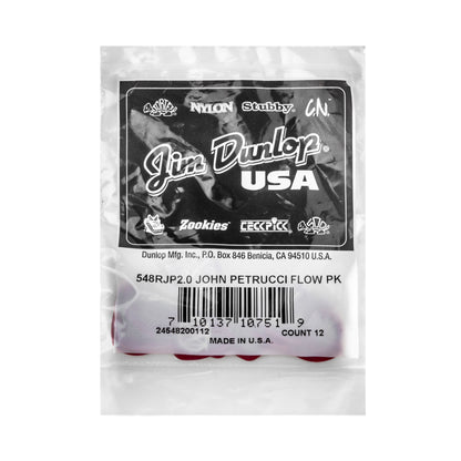Jim Dunlop DUNLOP JOHN PETRUCCI FLOW 2.0mm GUITAR PICK REFILL BAG 12-PACK - 548RJP200