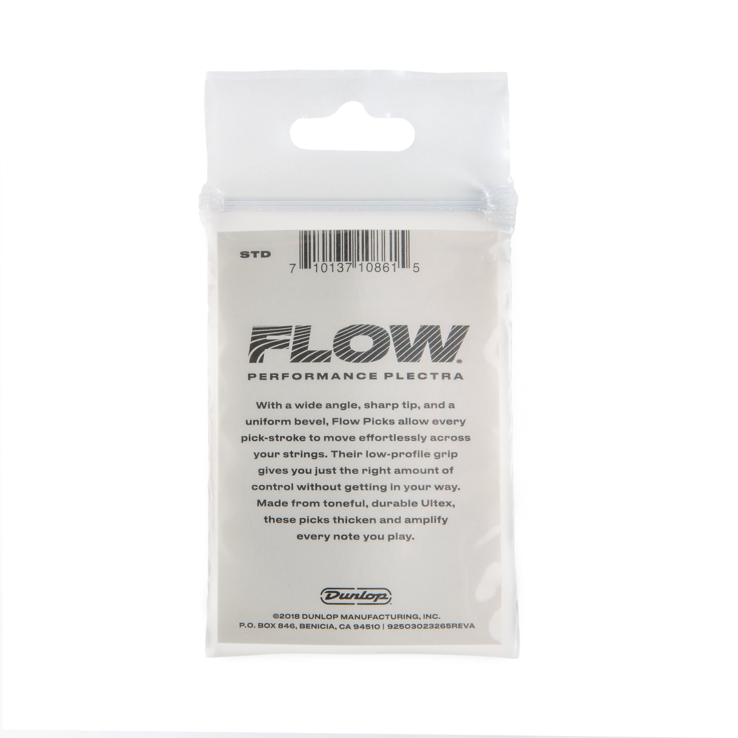 Jim Dunlop DUNLOP FLOW 1.0mm STANDARD GUITAR PICK PLAYER'S PACK 06-PACK - 549P100