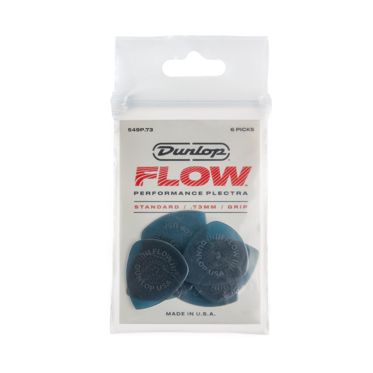 Jim Dunlop DUNLOP FLOW .73mm STANDARD GUITAR PICK PLAYER'S PACK 06-PACK - 549P073