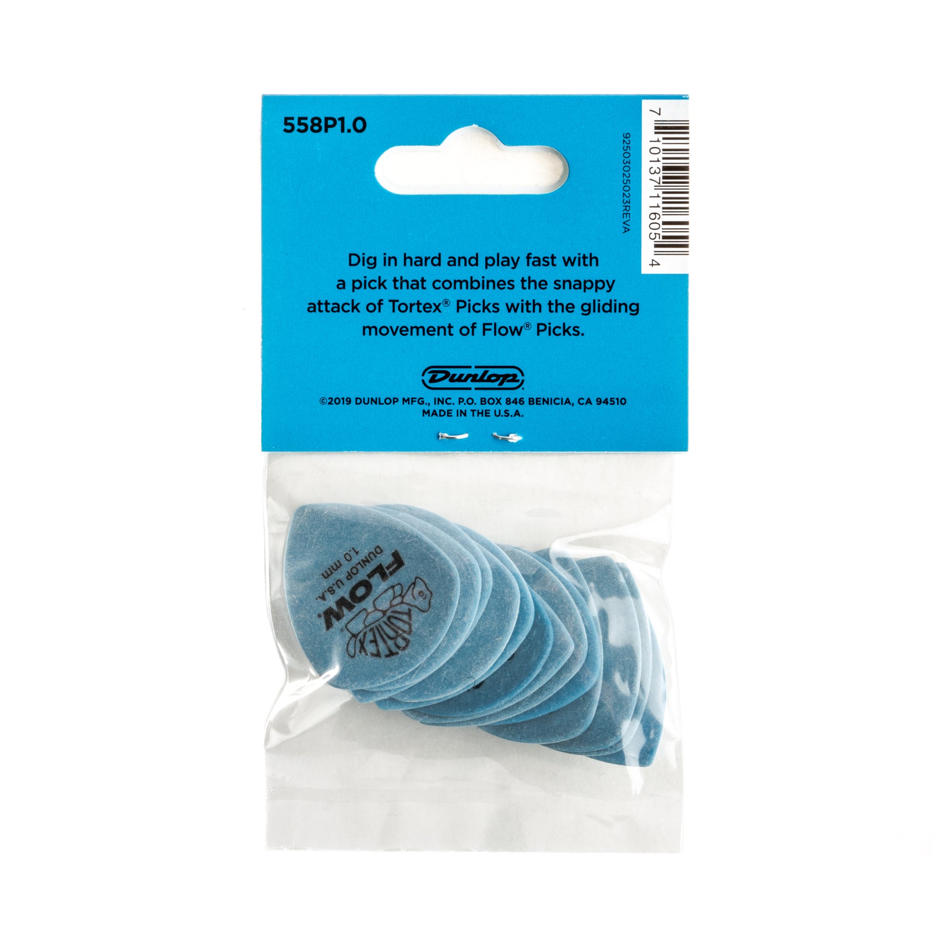 Jim Dunlop DUNLOP TORTEX 1.0mm FLOW GUITAR PICK PLAYER'S PACK 12-PACK - 558P100
