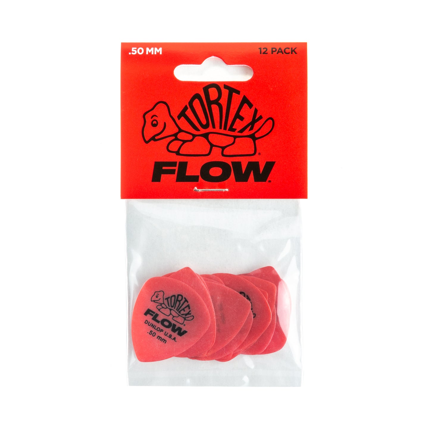 Jim Dunlop DUNLOP TORTEX .50mm FLOW GUITAR PICK PLAYER'S PACK 12-PACK - 558P050