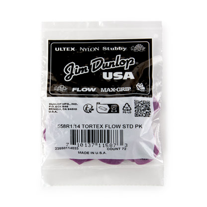 Jim Dunlop DUNLOP TORTEX 1.14mm FLOW GUITAR PICK REFILL BAG 72-PACK - 558R114