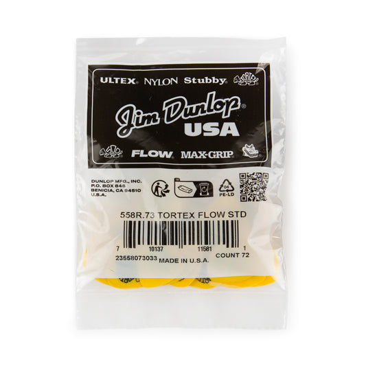 Jim Dunlop DUNLOP TORTEX .73mm FLOW GUITAR PICK REFILL BAG 72-PACK - 558R073