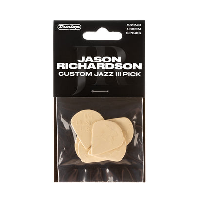 Jim Dunlop DUNLOP JASON RICHARDSON 1.38mm CUSTOM JAZZ III GUITAR PICK PLAYER'S PACK 06-PACK - 561PJR