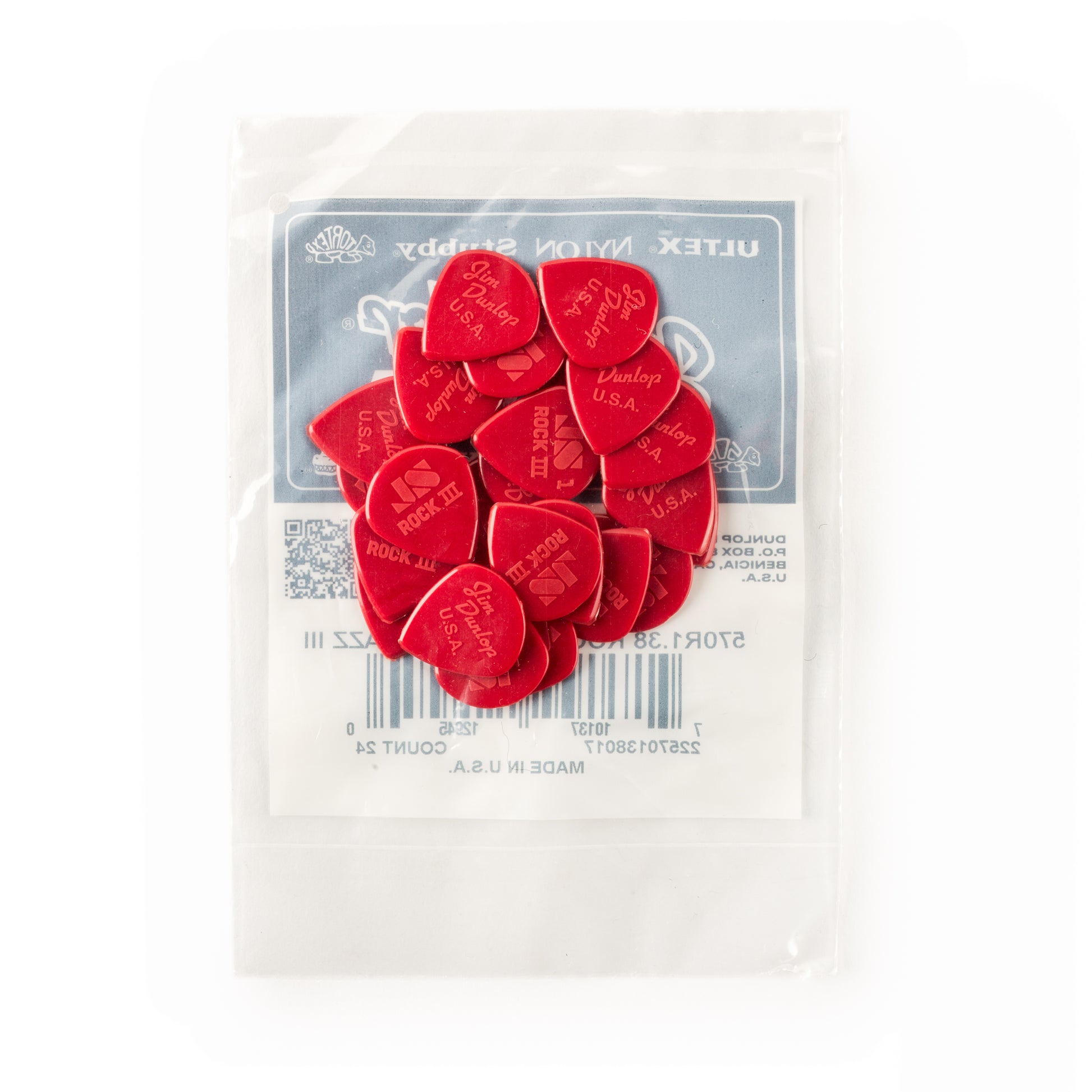 Jim Dunlop DUNLOP ROCK III NYLON 1.38mm CUSTOM JAZZ III GUITAR PICK REFILL BAG 24-PACK - 570R138