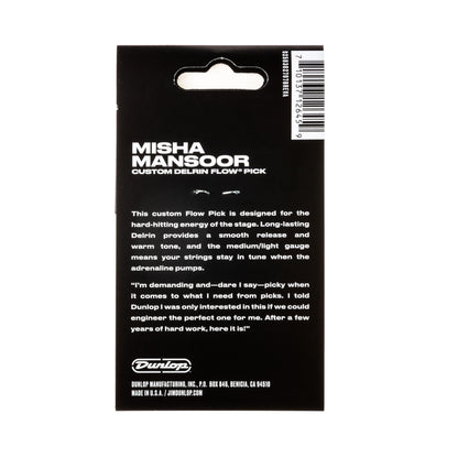 Jim Dunlop DUNLOP MISHA MANSOOR CUSTOM .65mm DELRIN FLOW LIVE GUITAR PICK PLAYER'S PACK 06-PACK - 573P065MM