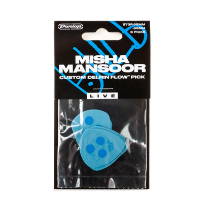 Jim Dunlop DUNLOP MISHA MANSOOR CUSTOM .65mm DELRIN FLOW LIVE GUITAR PICK PLAYER'S PACK 06-PACK - 573P065MM