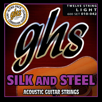 GHS Strings GHS Silk And Steel Acoustic Guitar 12-String Set - 10-42 Light 600
