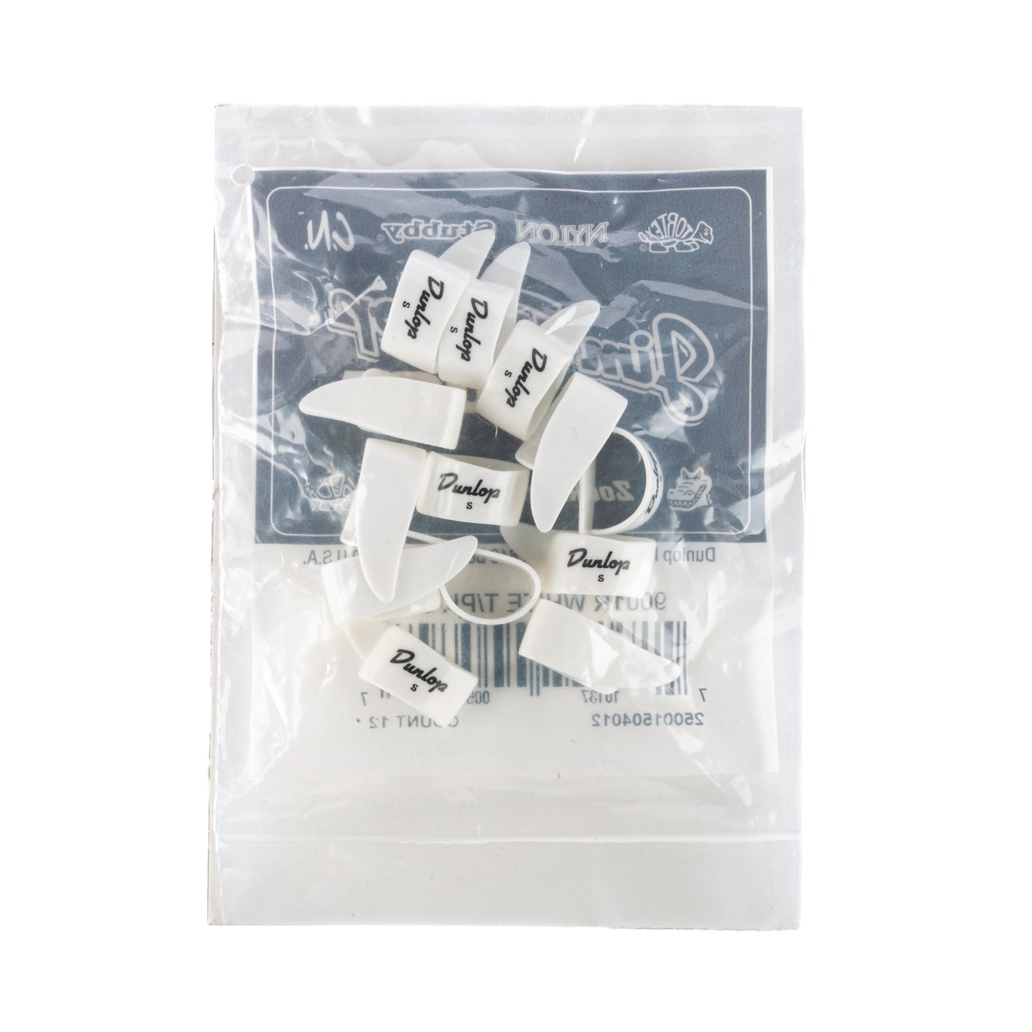 Jim Dunlop DUNLOP WHITE THUMBPICKS GUITAR PICK REFILL BAG SMALL 12-PACK - 9001R