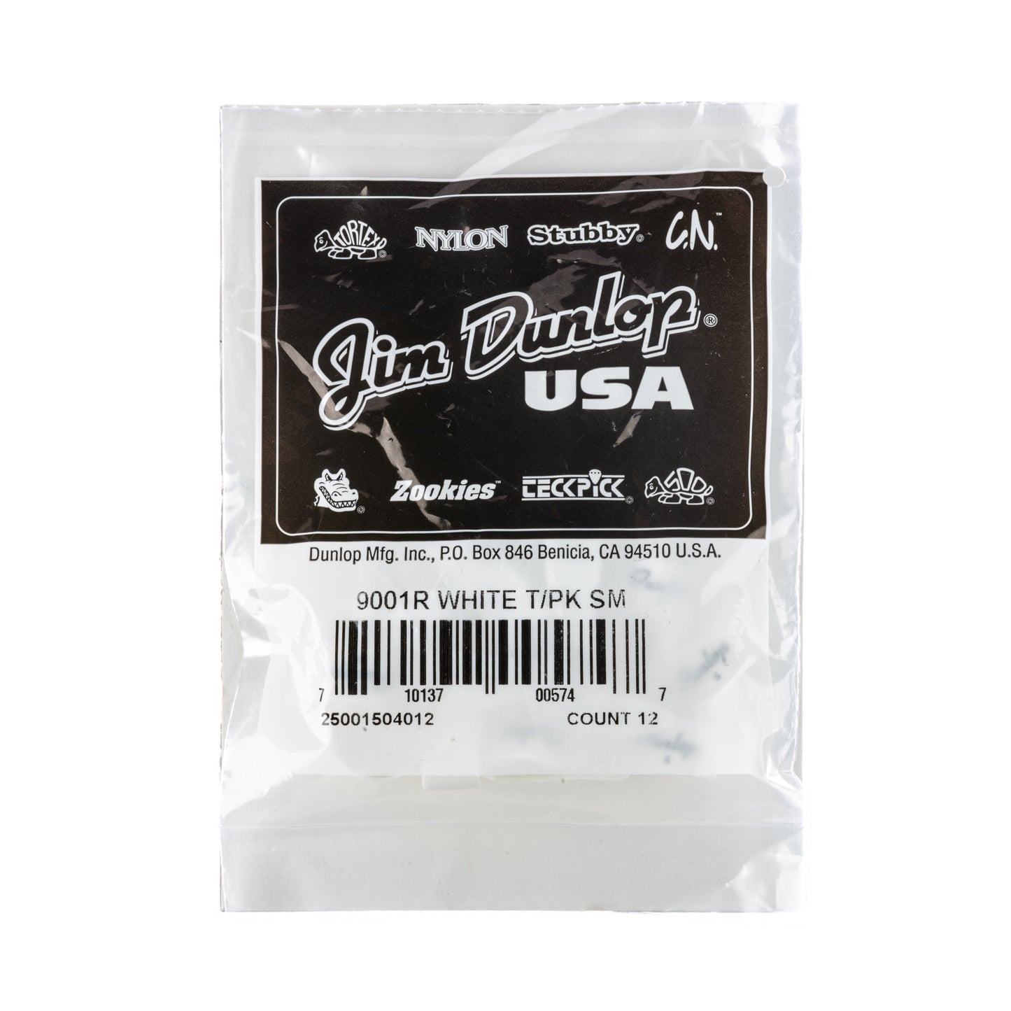 Jim Dunlop DUNLOP WHITE THUMBPICKS GUITAR PICK REFILL BAG SMALL 12-PACK - 9001R