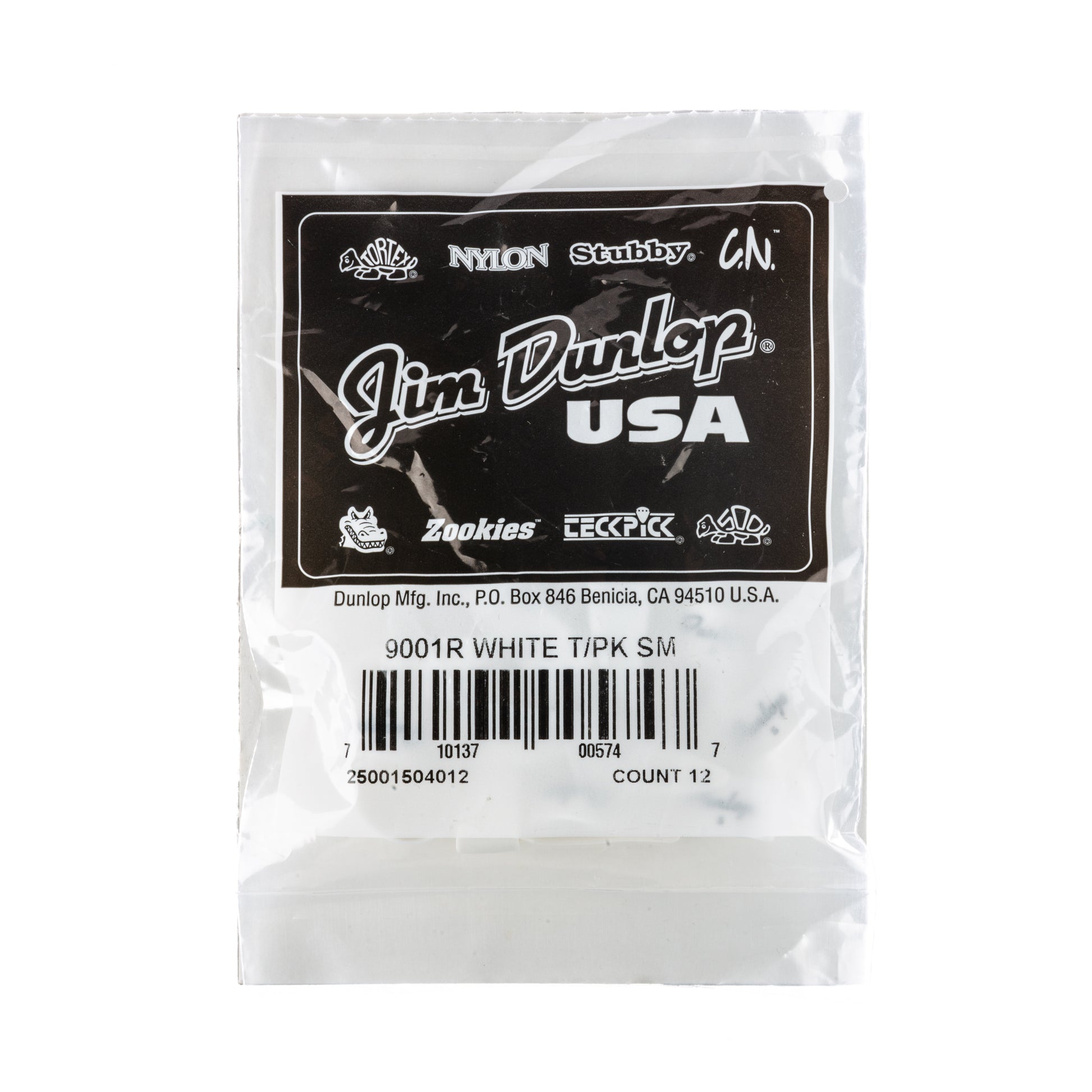 Jim Dunlop DUNLOP WHITE THUMBPICKS GUITAR PICK REFILL BAG SMALL 12-PACK - 9001R