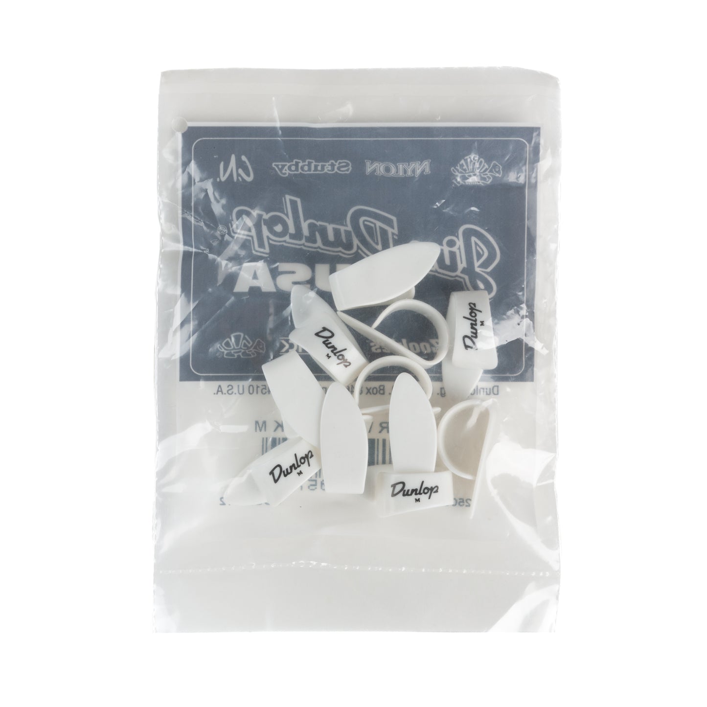 Jim Dunlop DUNLOP WHITE THUMBPICKS GUITAR PICK REFILL BAG MEDIUM 12-PACK - 9002R