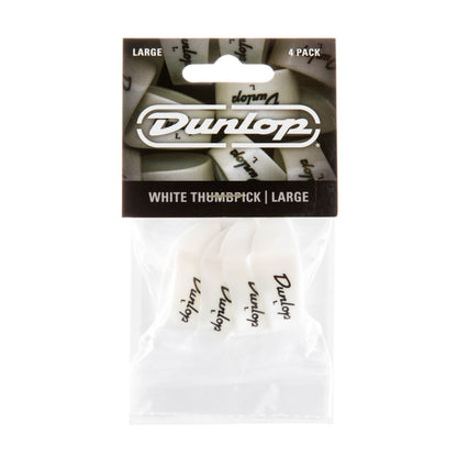 Jim Dunlop DUNLOP WHITE THUMBPICKS GUITAR PICK PLAYER'S PACK LARGE 04-PACK - 9003P
